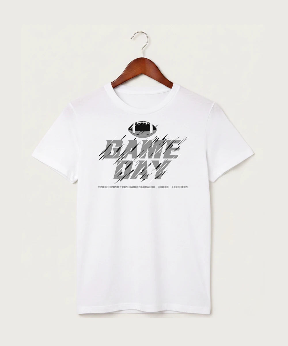 Russell-Tyler-Ruthton High School Football (Boys) - White T-Shirt - Full Front