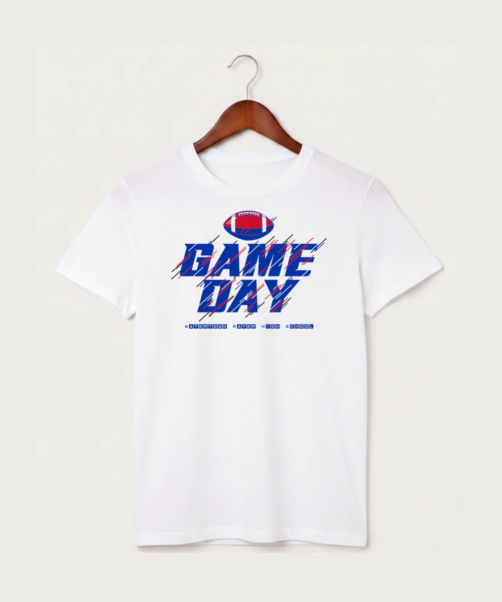 Watertown Mayer High School Football (Boys) - White T-Shirt - Full Front