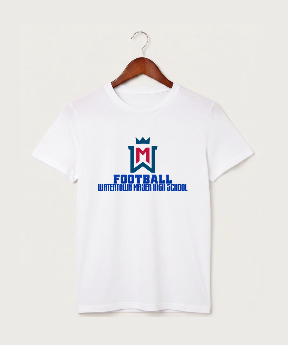 Watertown Mayer High School Football (Boys) - White T-Shirt - Full Front