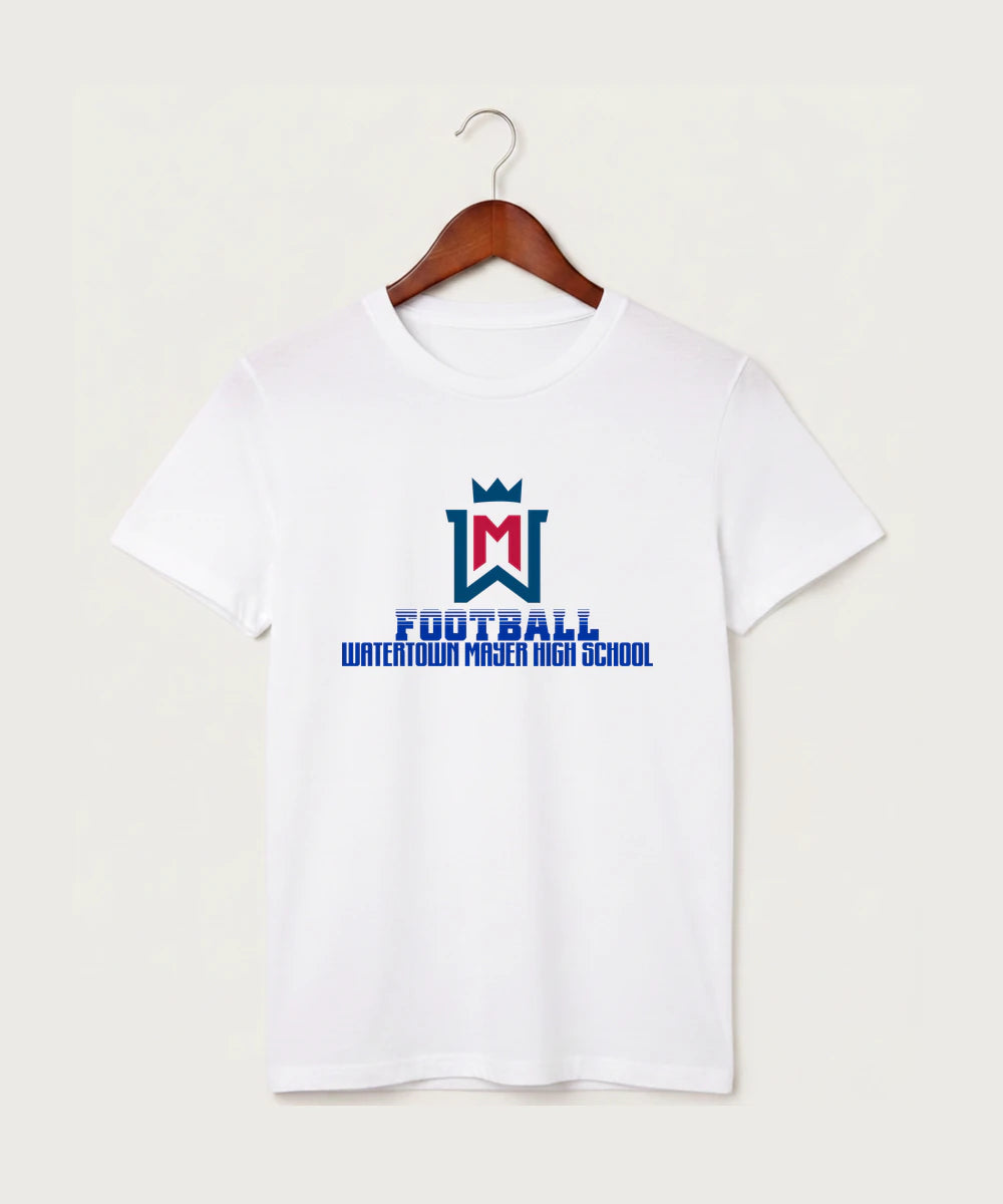 Watertown Mayer High School Football (Boys) - White T-Shirt - Full Front