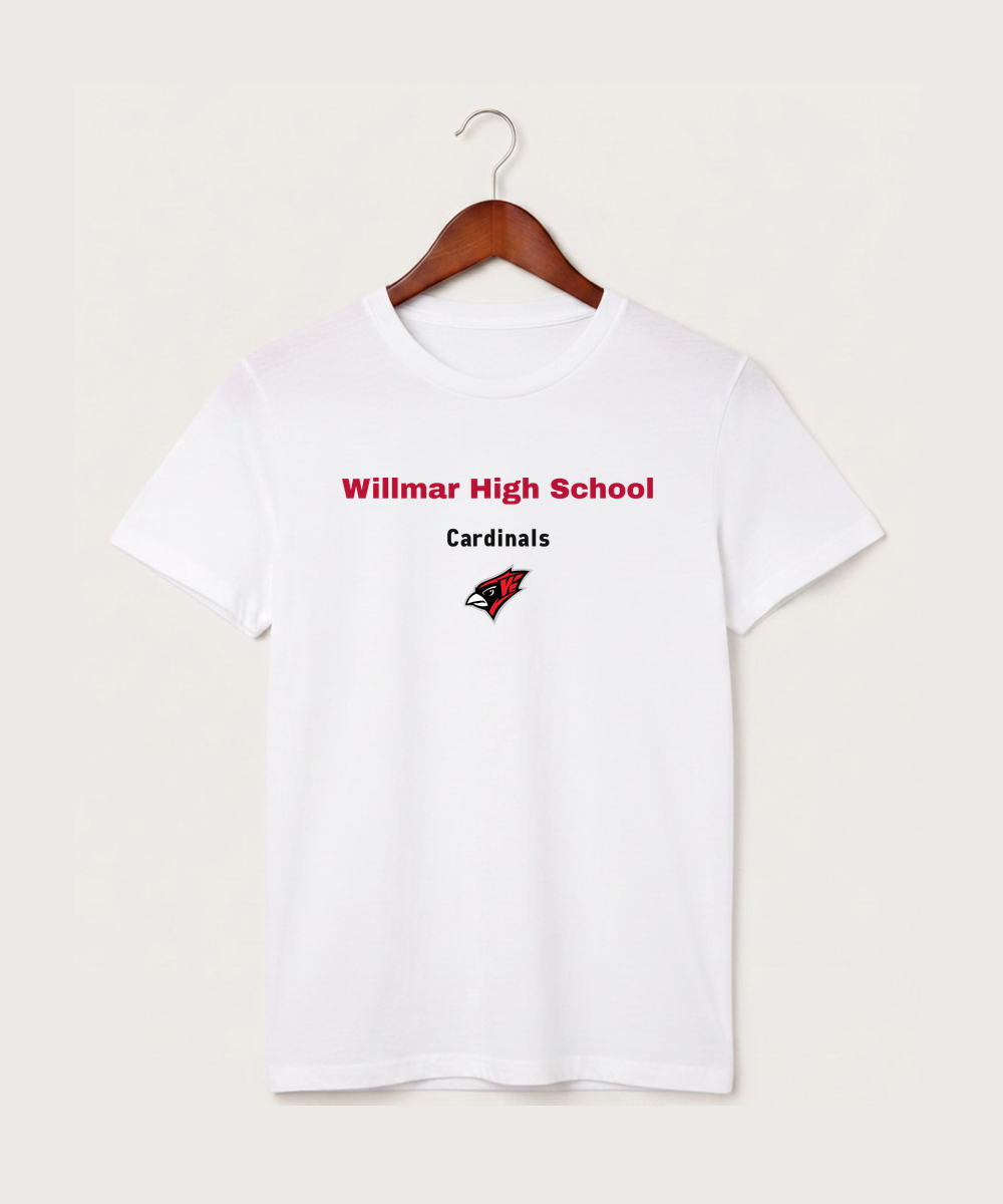 Willmar High School Athletics - White T-Shirt - Full Front
