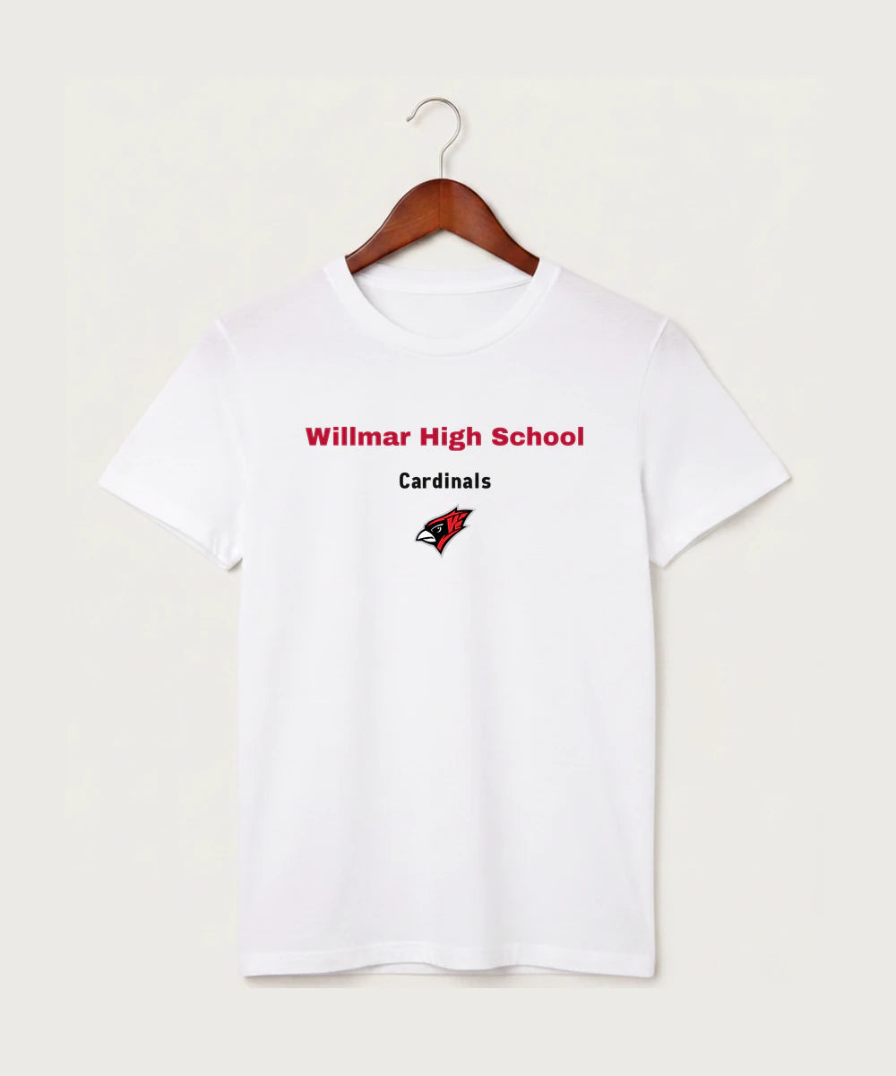 Willmar High School Athletics - White T-Shirt - Full Front