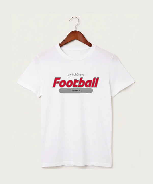 Gfw High School Football (Boys) - White T-Shirt - Full Front