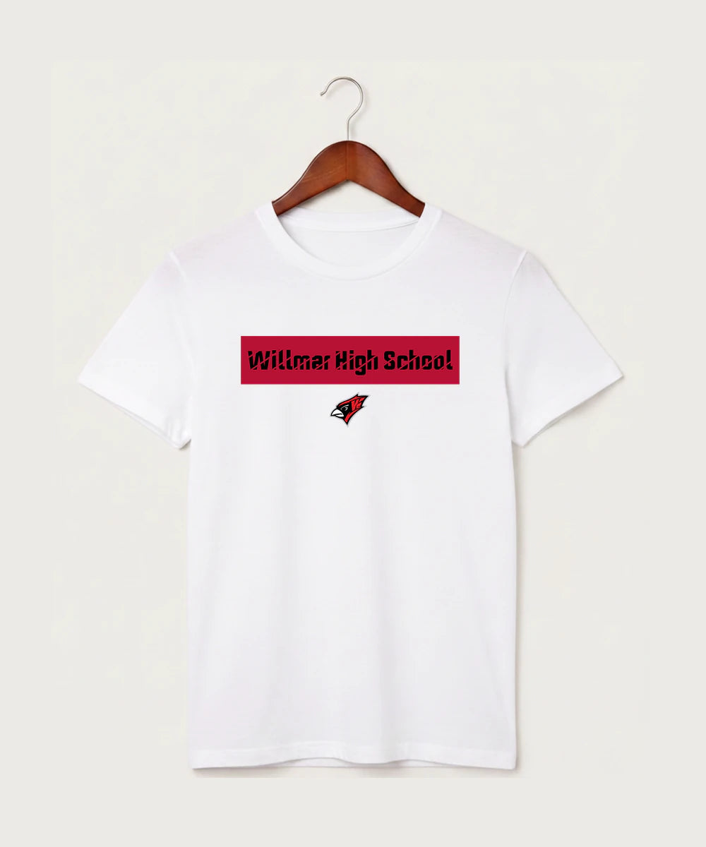 Willmar High School Athletics - White T-Shirt - Full Front