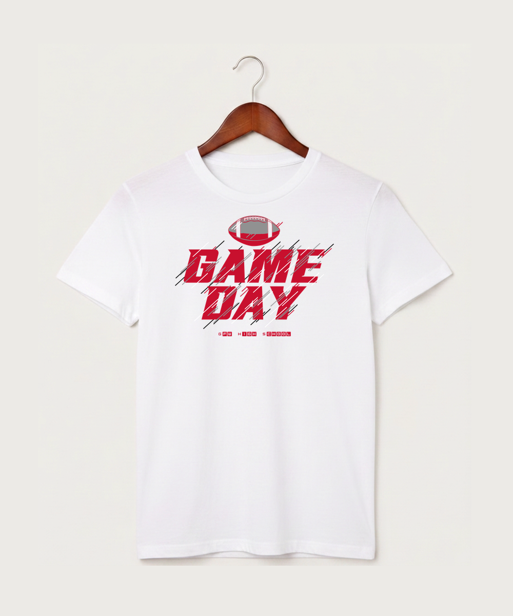 Gfw High School Football (Boys) - White T-Shirt - Full Front