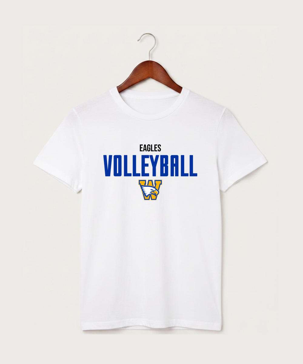 Windom Area High School Volleyball (Girls) - White T-Shirt - Full Front