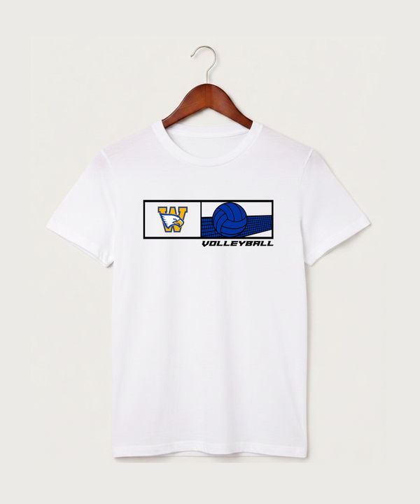 Windom Area High School Volleyball (Girls) - White T-Shirt - Full Front