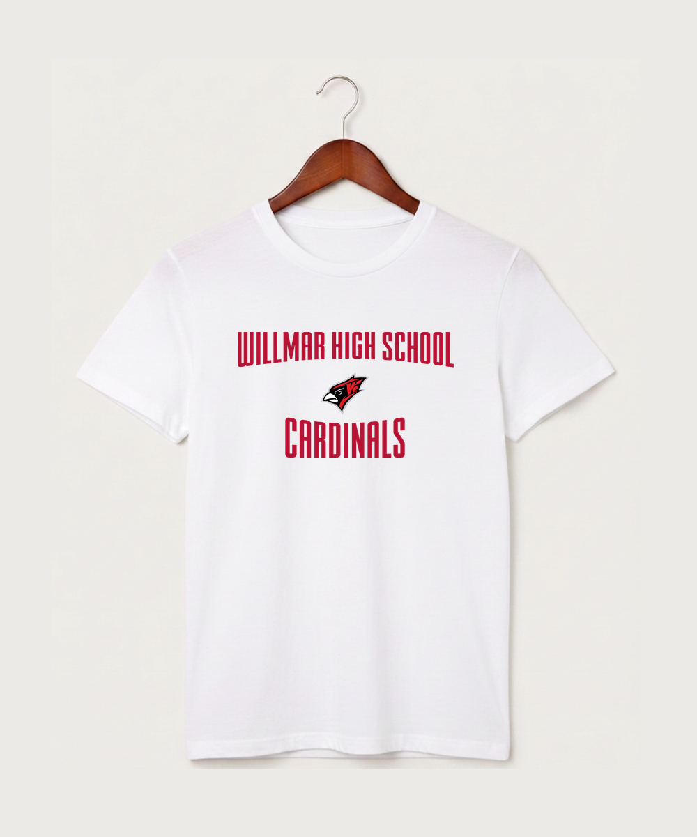 Willmar High School Athletics - White T-Shirt - Full Front