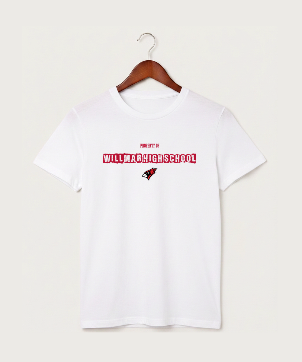 Willmar High School Athletics - White T-Shirt - Full Front