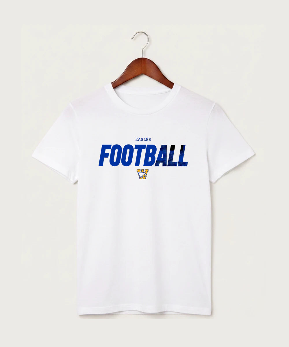 Windom Area High School Football (Boys) - White T-Shirt - Full Front