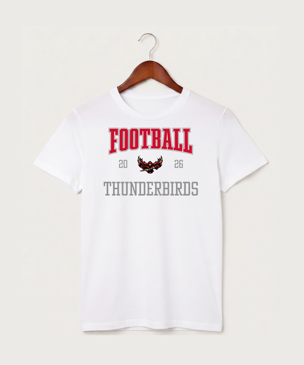Gfw High School Football (Boys) - White T-Shirt - Full Front