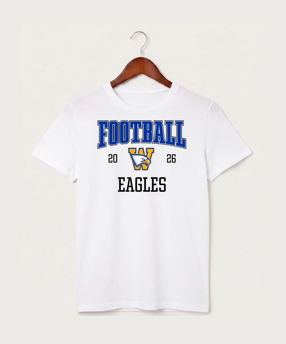 Windom Area High School Football (Boys) - White T-Shirt - Full Front
