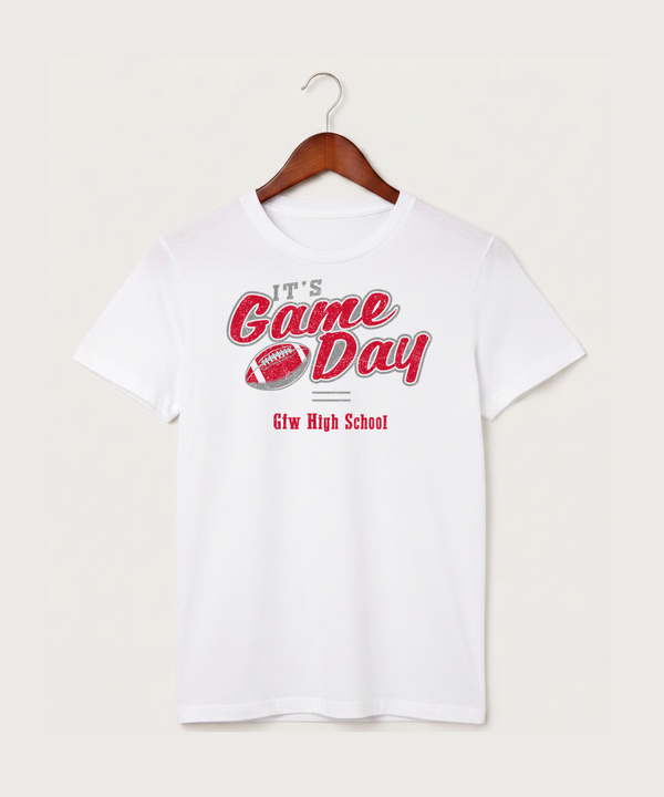 Gfw High School Football (Boys) - White T-Shirt - Full Front