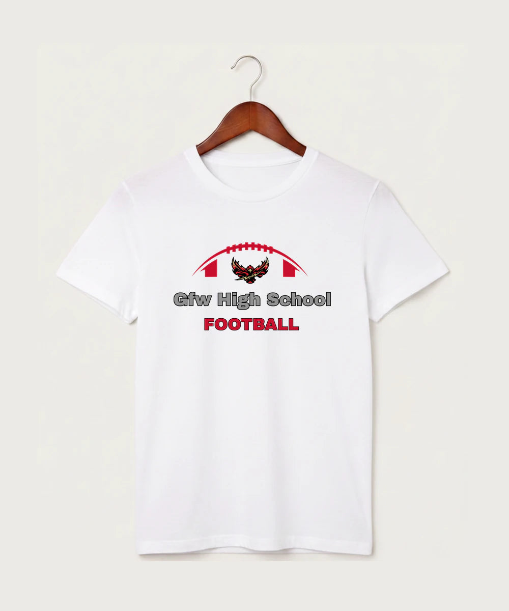 Gfw High School Football (Boys) - White T-Shirt - Full Front