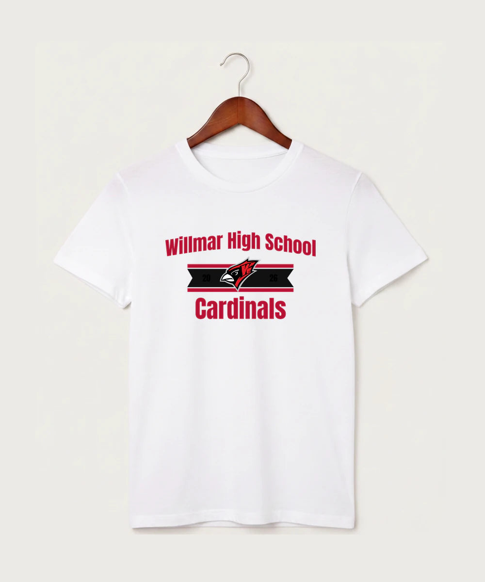 Willmar High School Athletics - White T-Shirt - Full Front