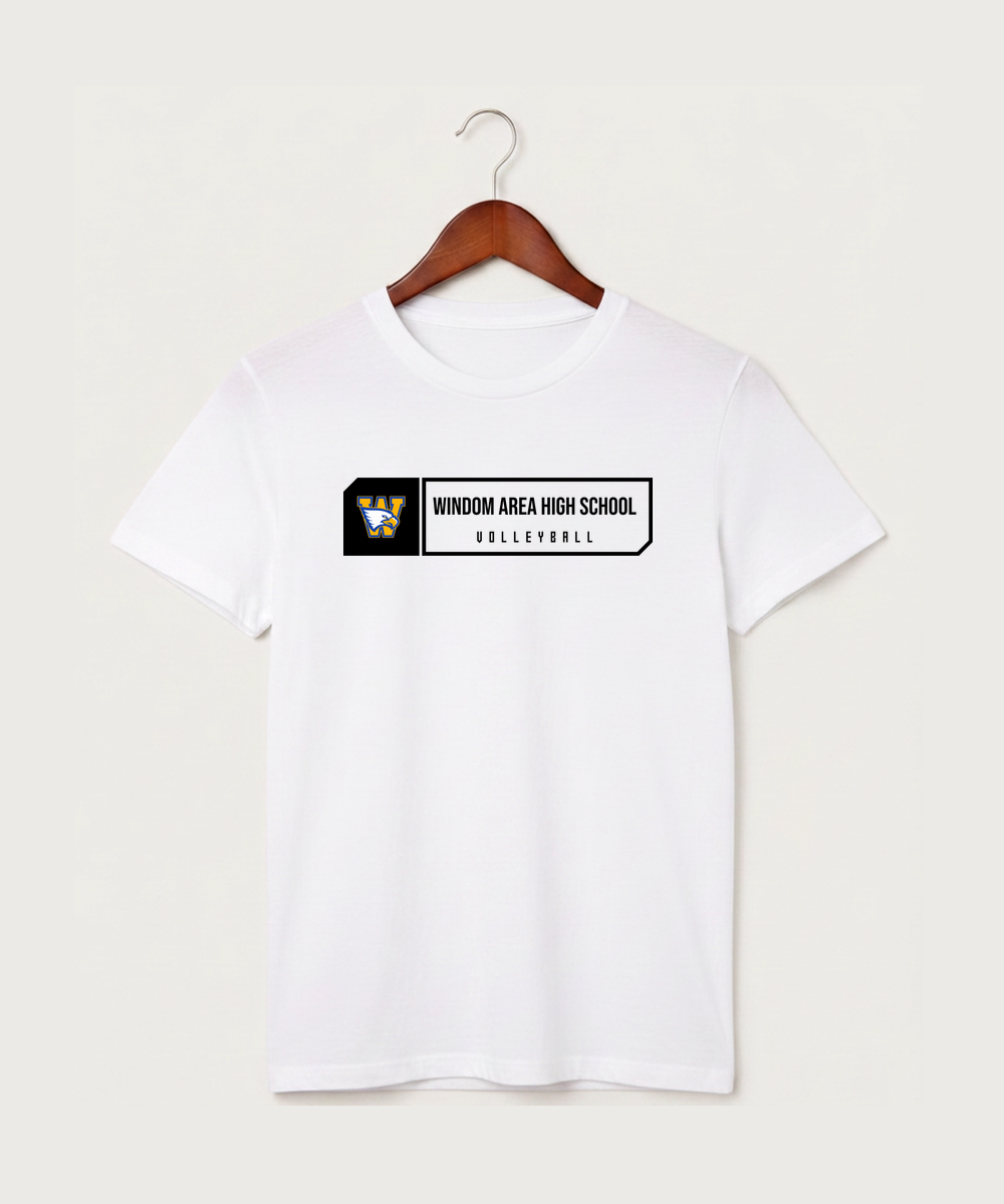 Windom Area High School Volleyball (Girls) - White T-Shirt - Full Front