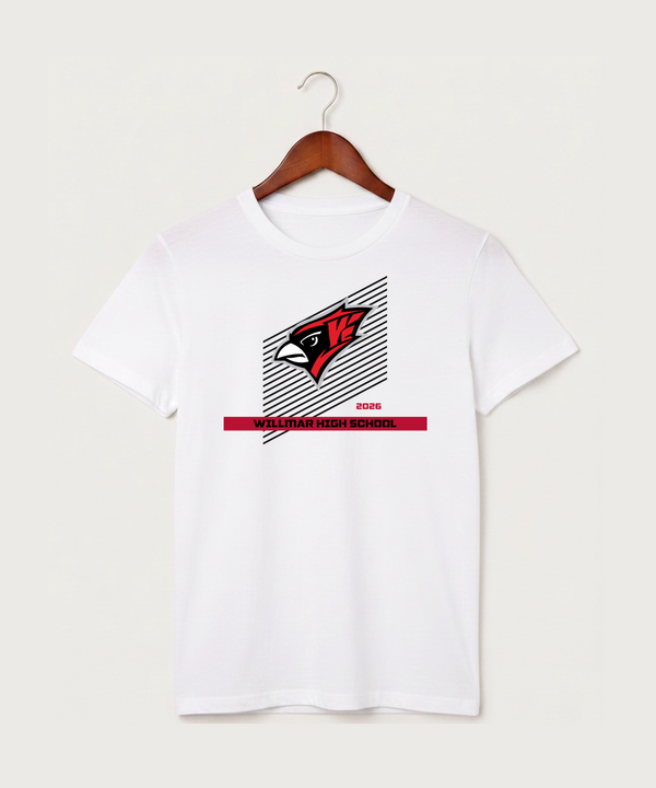 Willmar High School Athletics - White T-Shirt - Full Front