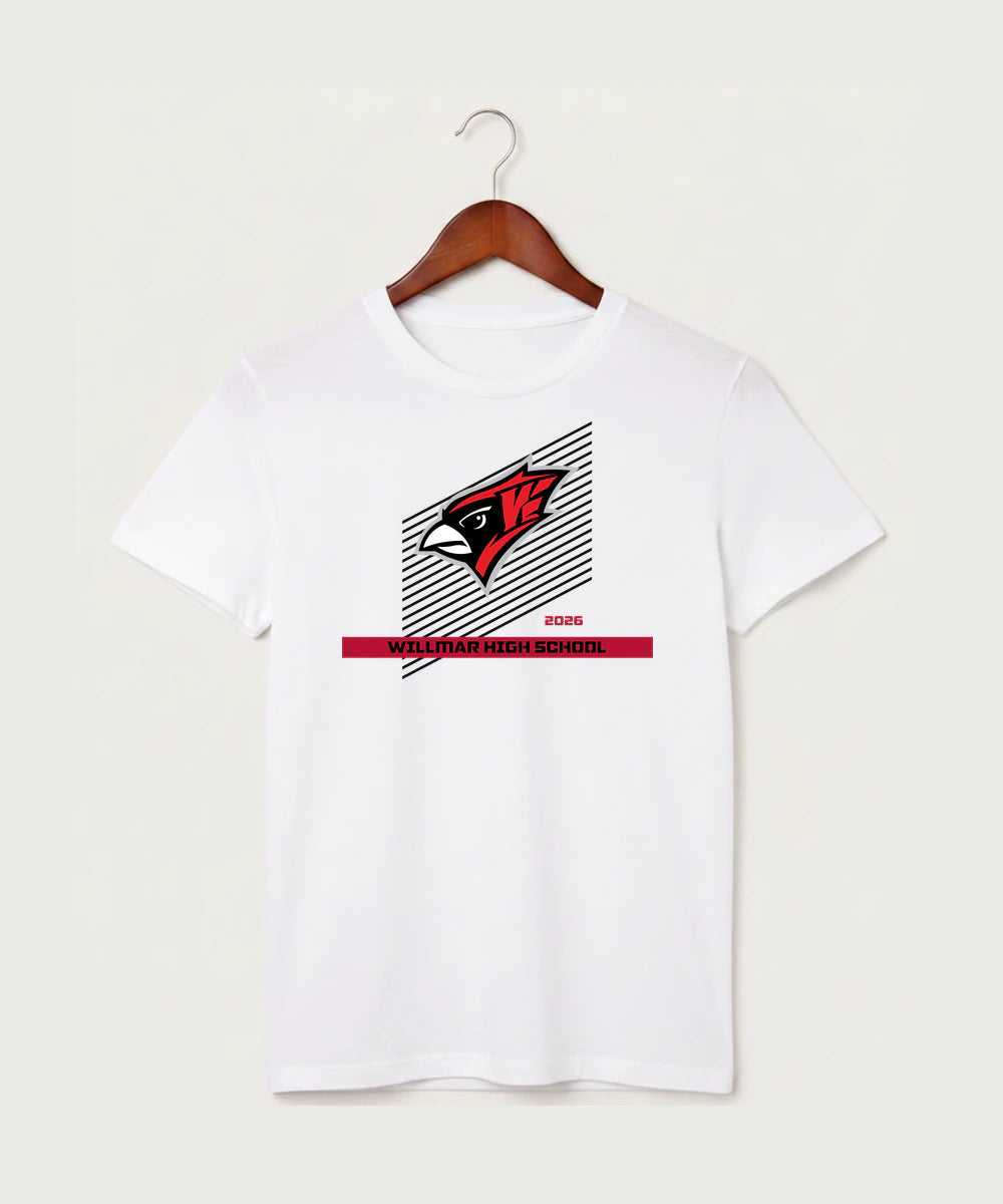 Willmar High School Athletics - White T-Shirt - Full Front