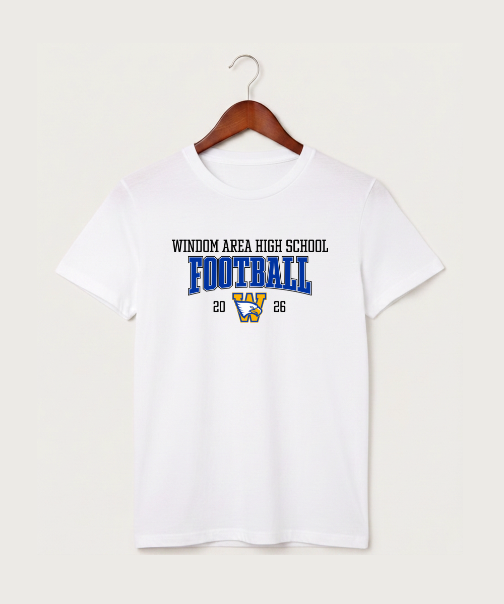 Windom Area High School Football (Boys) - White T-Shirt - Full Front