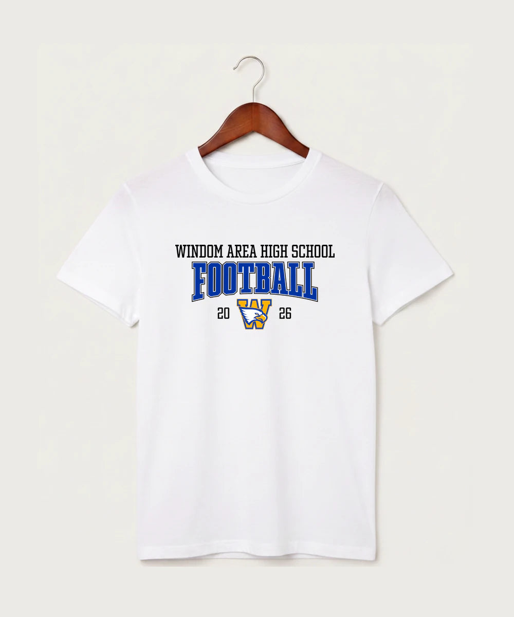 Windom Area High School Football (Boys) - White T-Shirt - Full Front