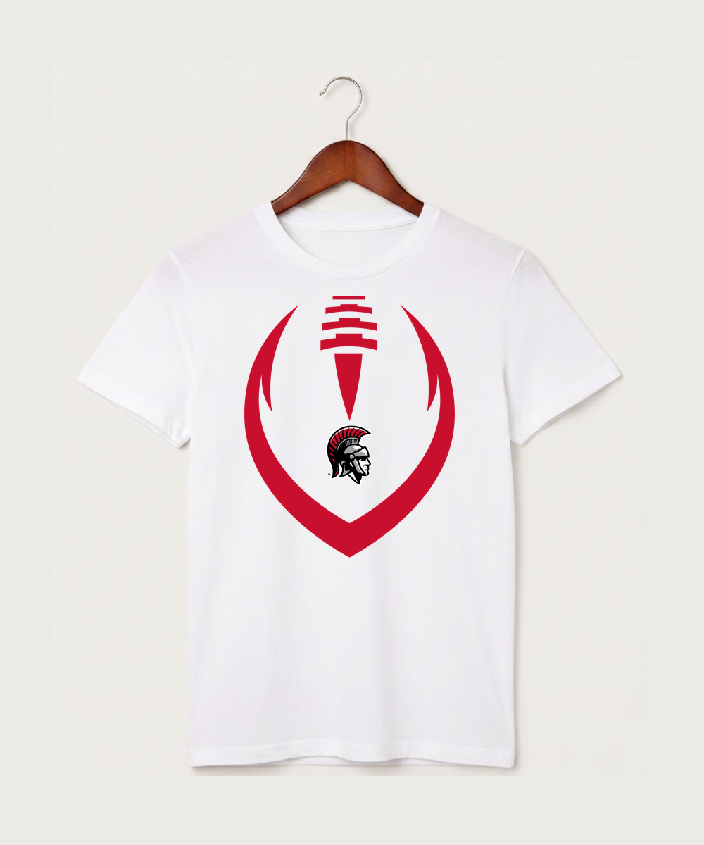 Worthington High School Football (Boys) - White T-Shirt - Full Front