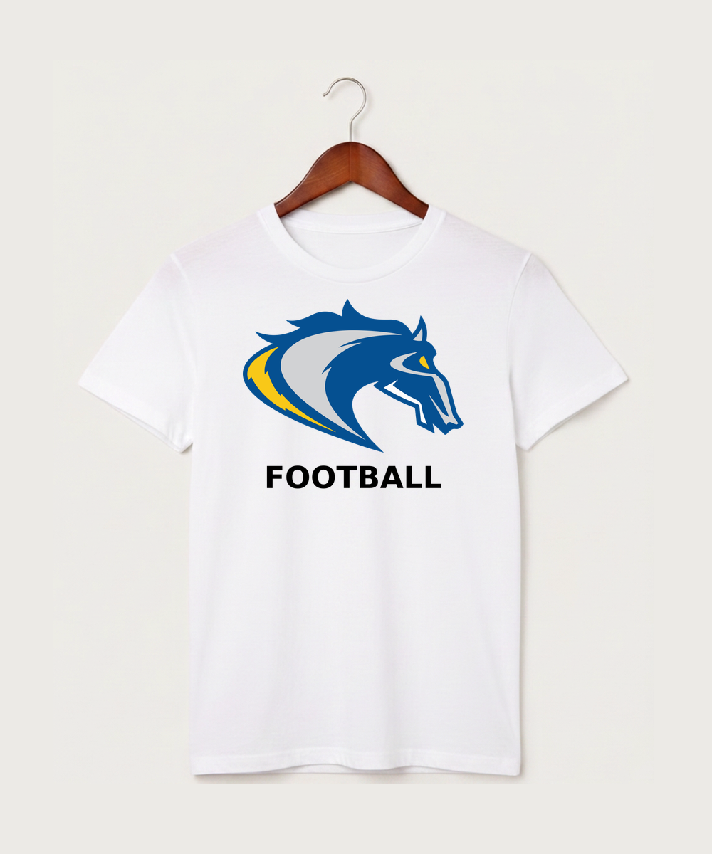 Riverside High School Football general - White T-Shirt - Full Front