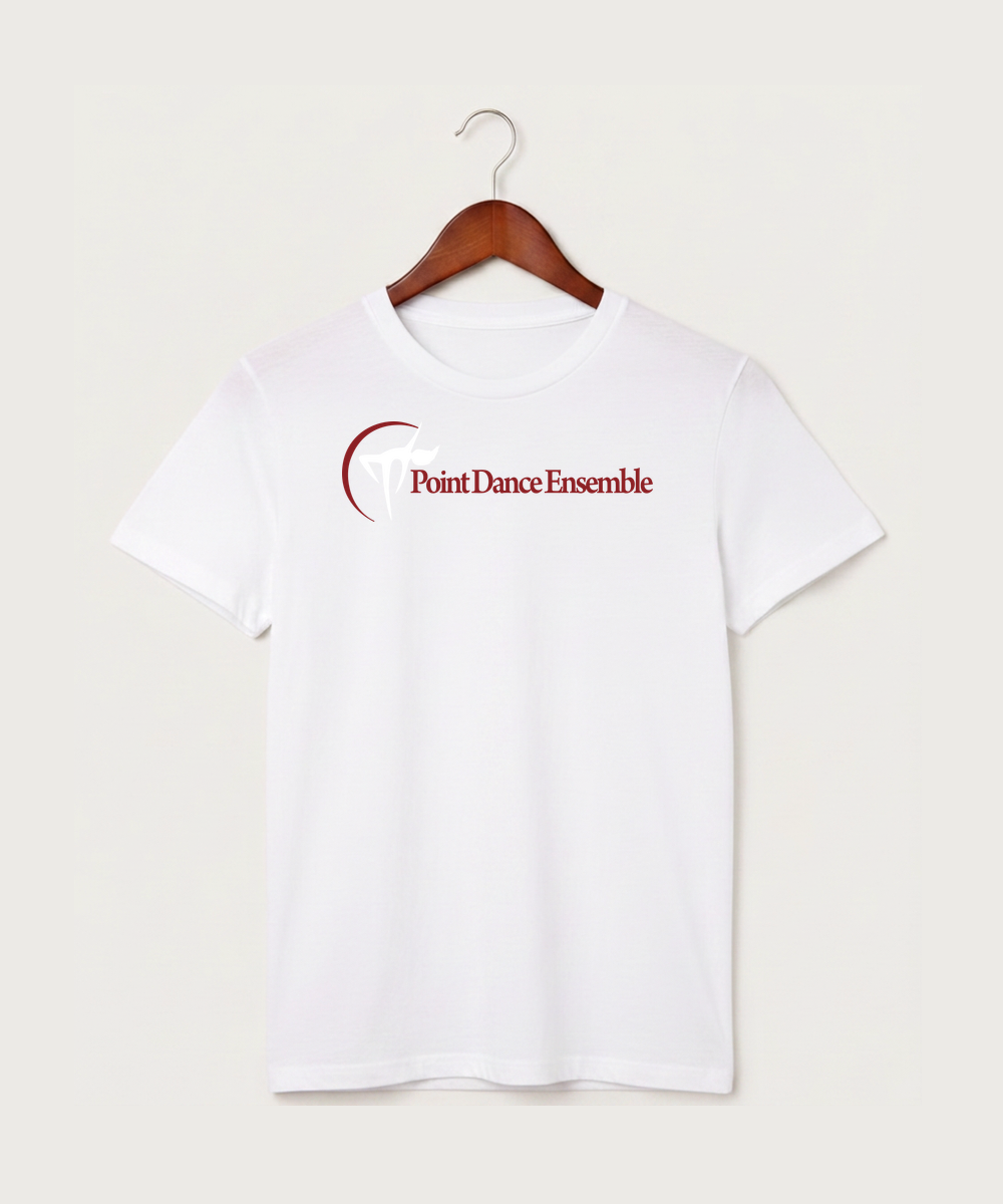 Point Dance Ensemble Dance - White T-Shirt - Full Front