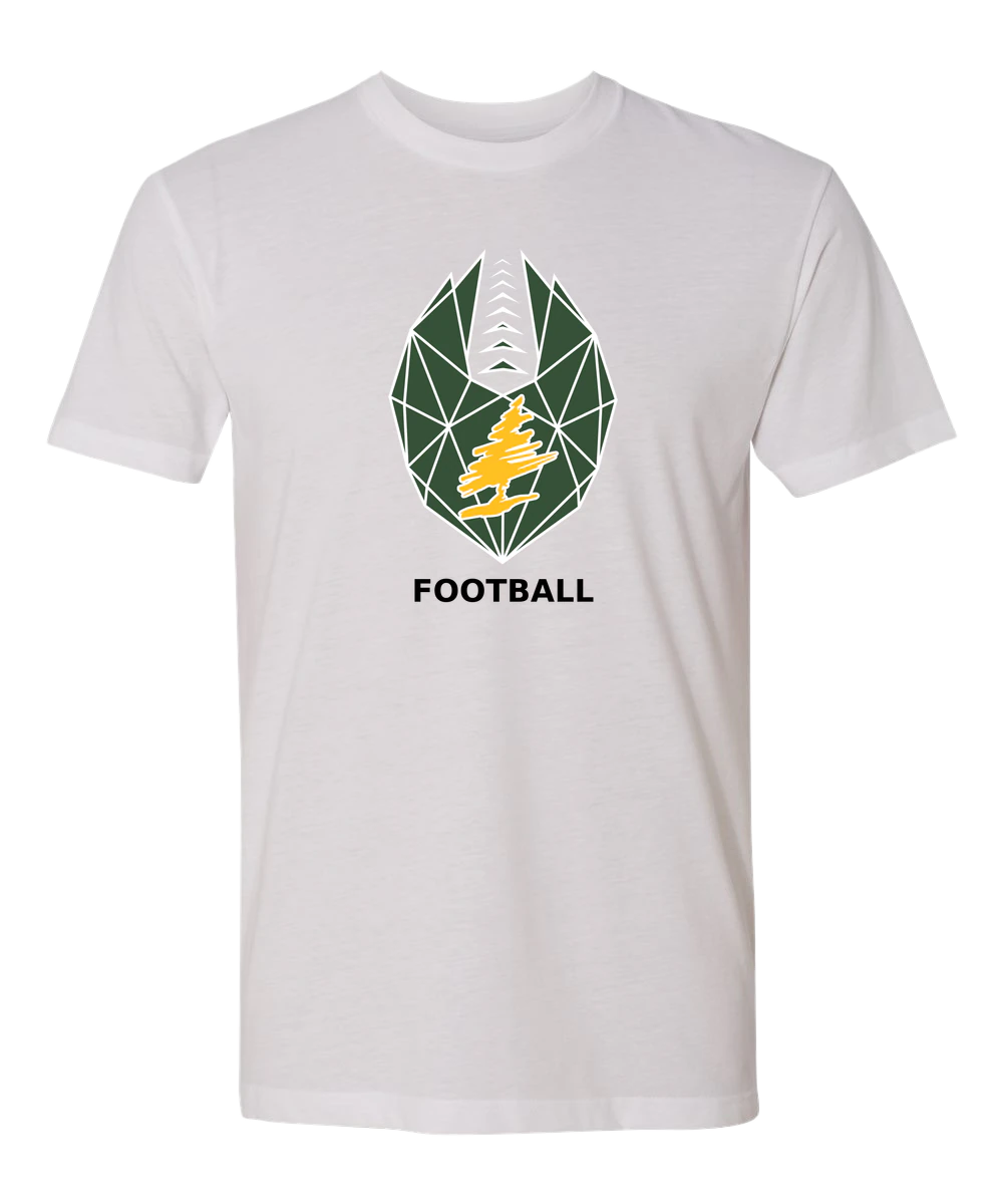 DC Everest Middle School Football — example store - White T-Shirt - Full Front