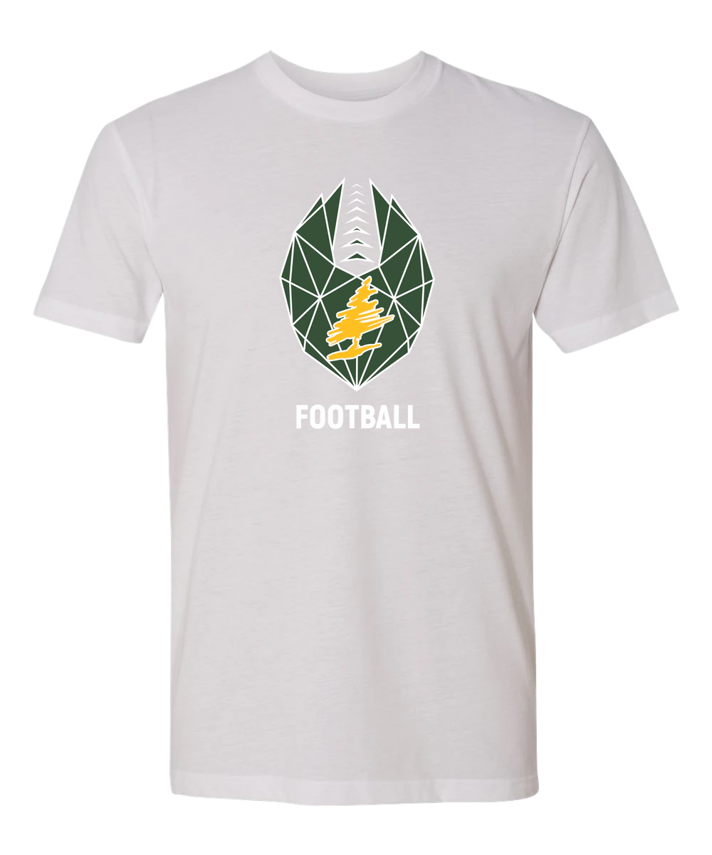 DC Everest Middle School Football — example store - White T-Shirt - Full Front