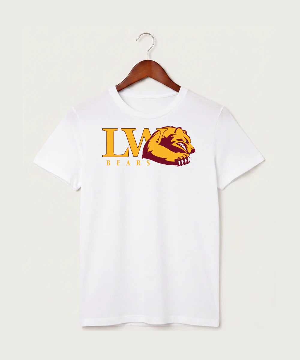 Lake of the Woods High School Football (Boys) - White T-Shirt - Full Front