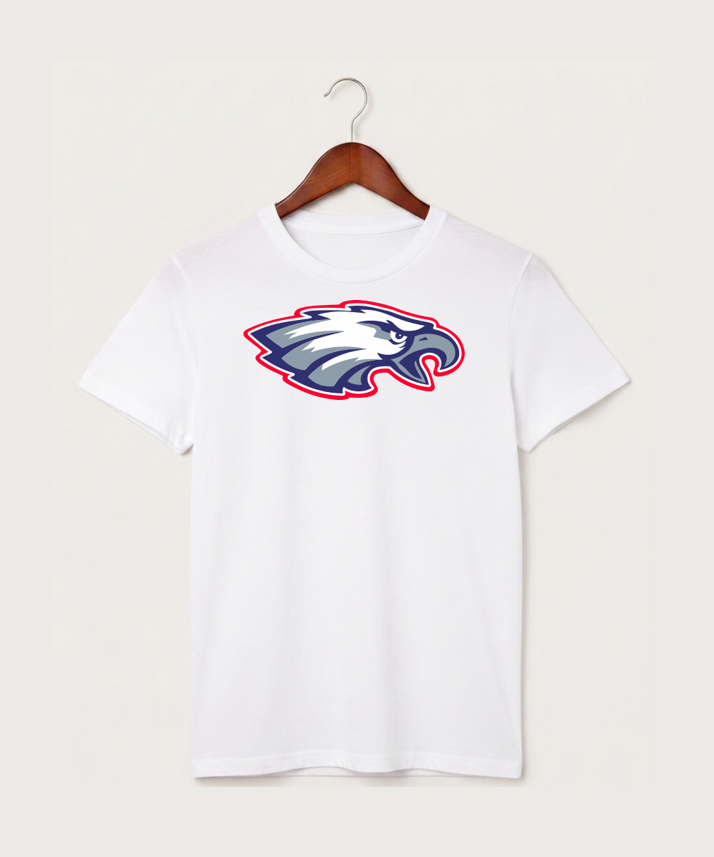 Pequot Lakes High School Football (Boys) - White T-Shirt - Full Front