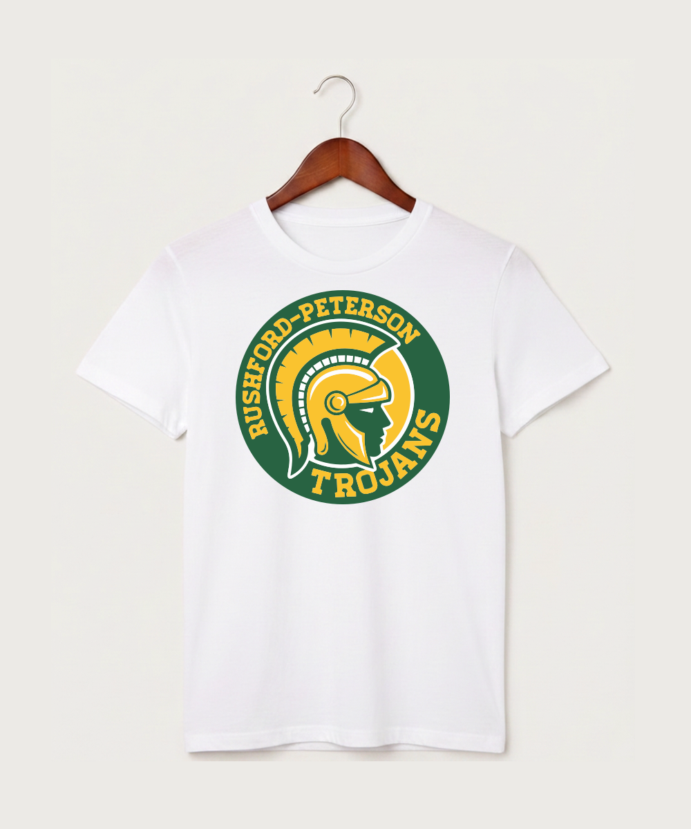Rushford Peterson High School Football (Boys) - White T-Shirt - Full Front