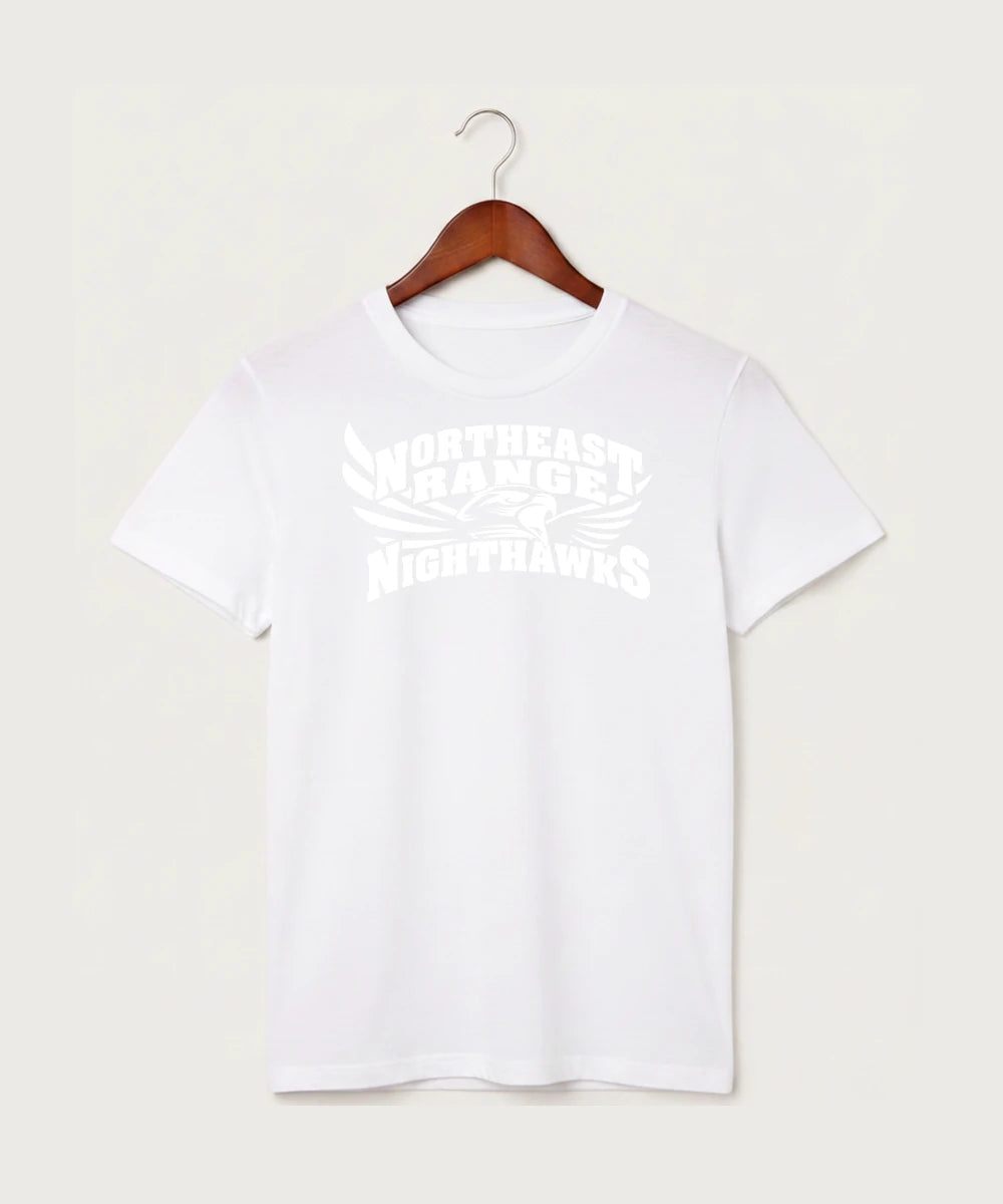 Northeast Range High School Volleyball (Girls) - White T-Shirt - Full Front