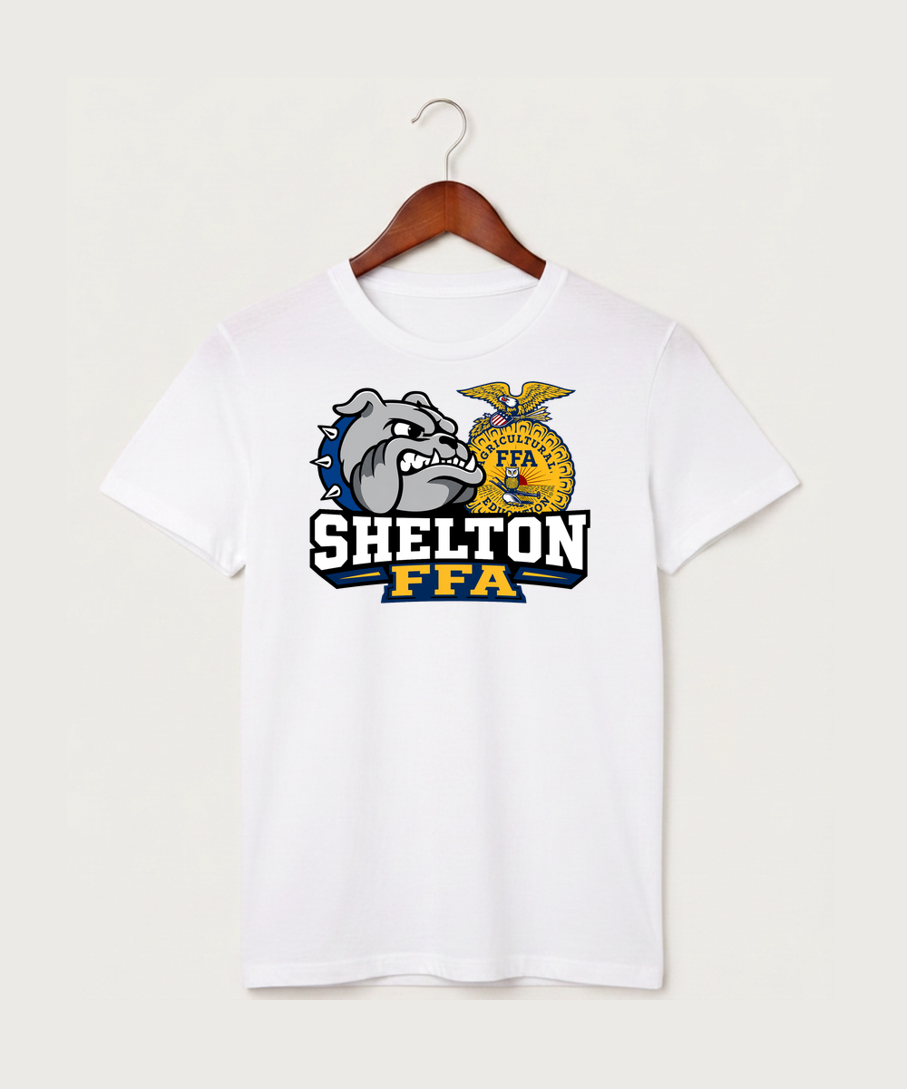 Shelton High School FFA general - White T-Shirt - Full Front