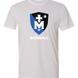 Stella Maris Academy Baseball - White T-Shirt - Full Front