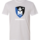 Stella Maris Academy Baseball - White T-Shirt - Full Front