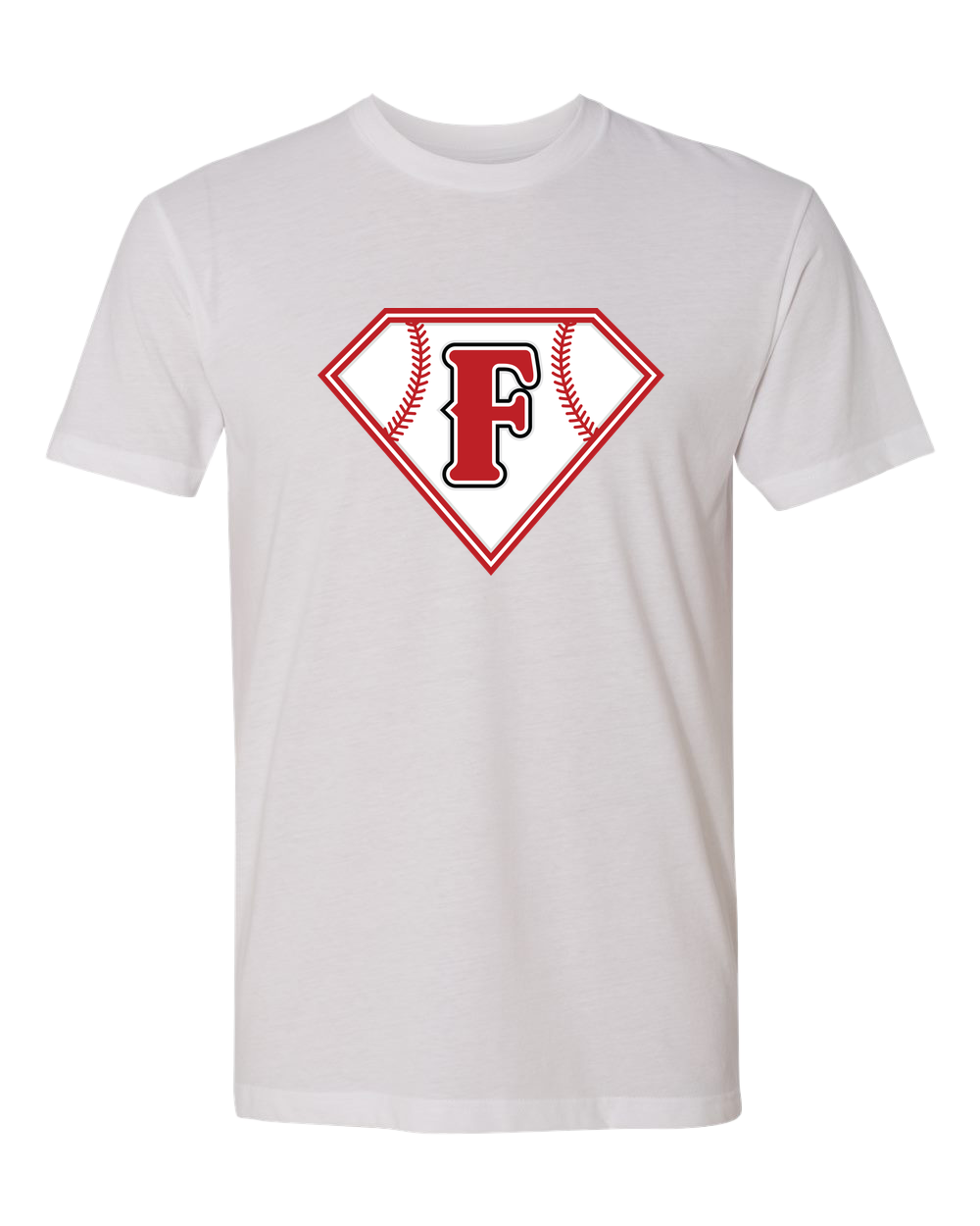 Fairmont Baseball - White T-Shirt - Full Front