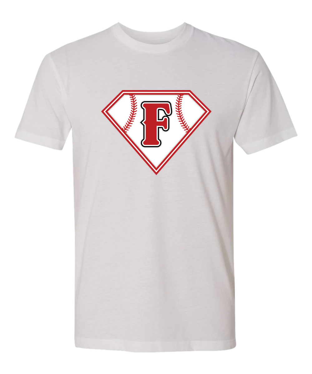 Fairmont Baseball - White T-Shirt - Full Front