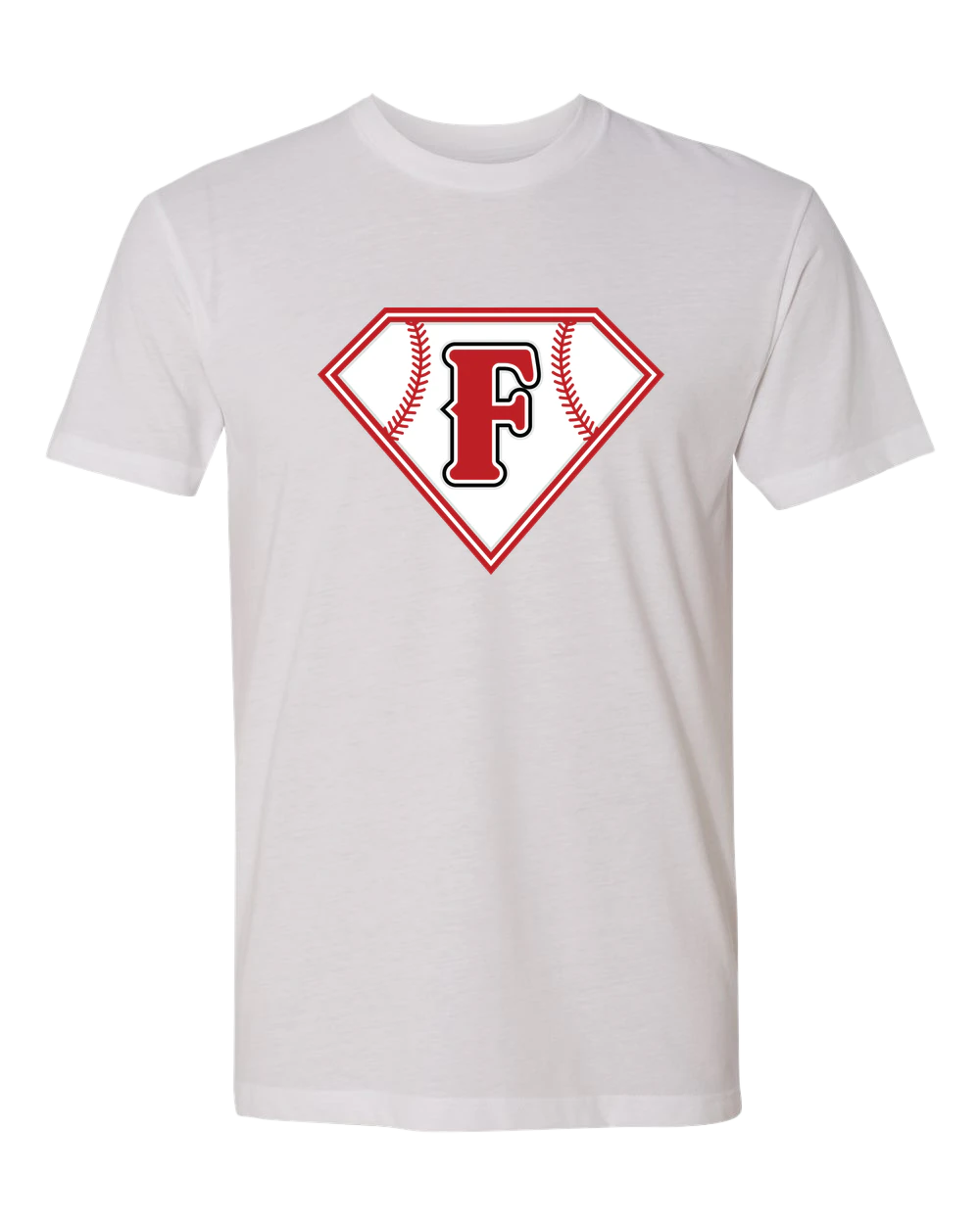Fairmont Baseball - White T-Shirt - Full Front