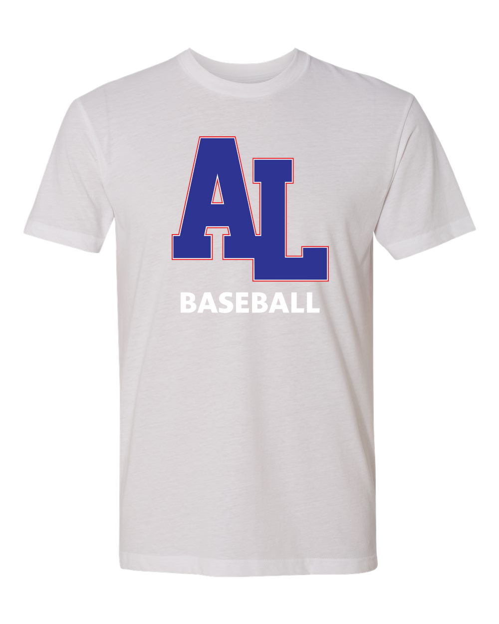 Albert Lea Youth Baseball - White T-Shirt - Full Front