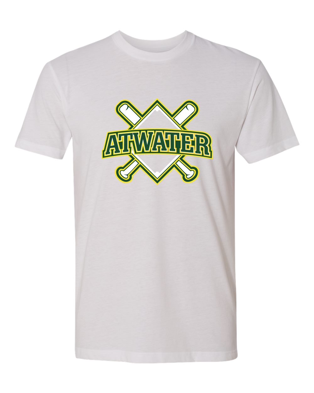 Atwater Baseball - White T-Shirt - Full Front