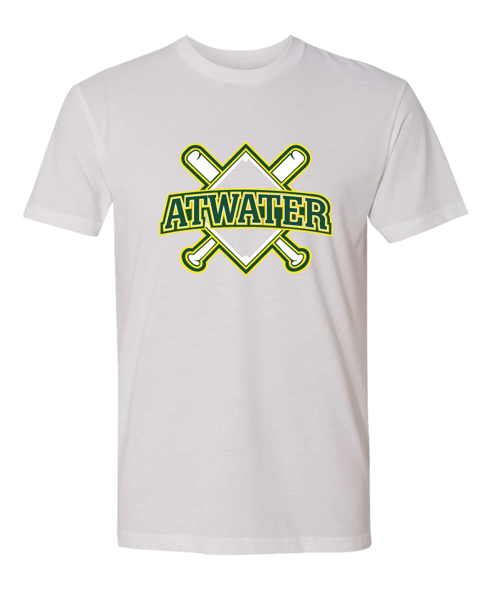Atwater Baseball - White T-Shirt - Full Front