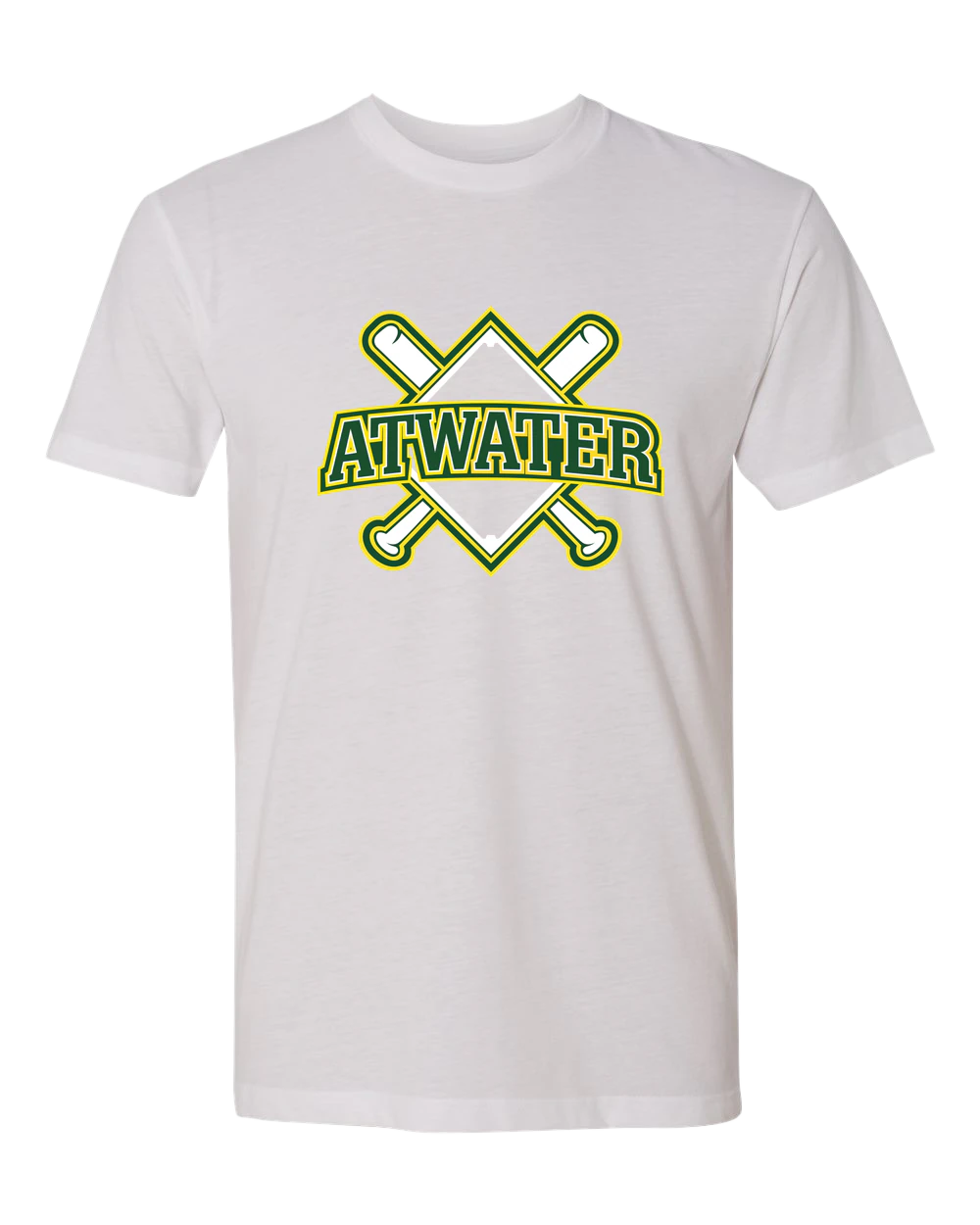 Atwater Baseball - White T-Shirt - Full Front