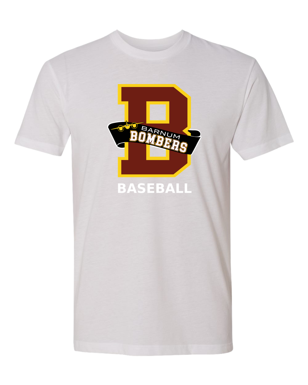 Barnum Baseball - White T-Shirt - Full Front