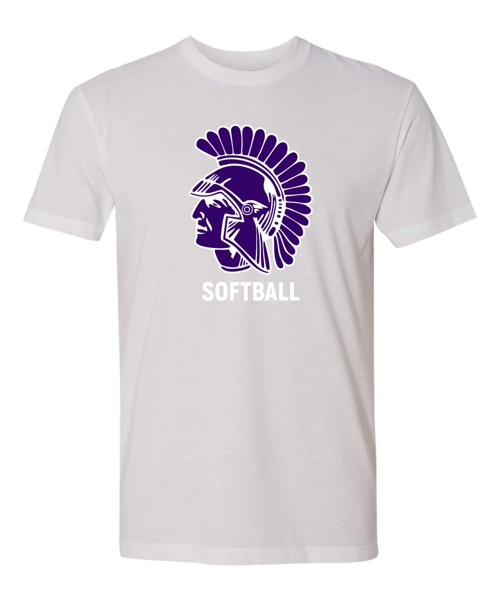 Barnesville Softball - White T-Shirt - Full Front