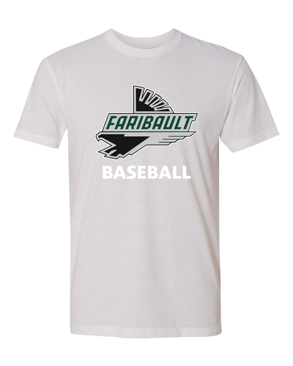 Faribault Baseball - White T-Shirt - Full Front