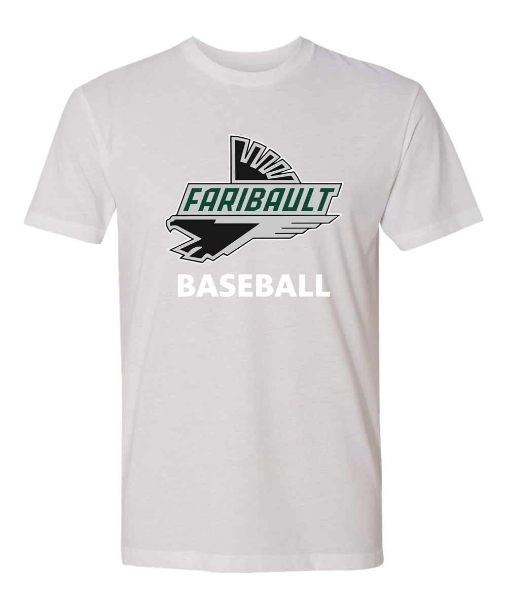 Faribault Baseball - White T-Shirt - Full Front