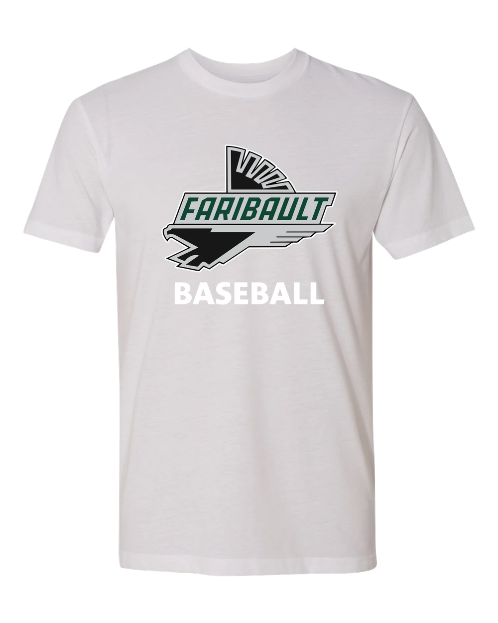 Faribault Baseball - White T-Shirt - Full Front