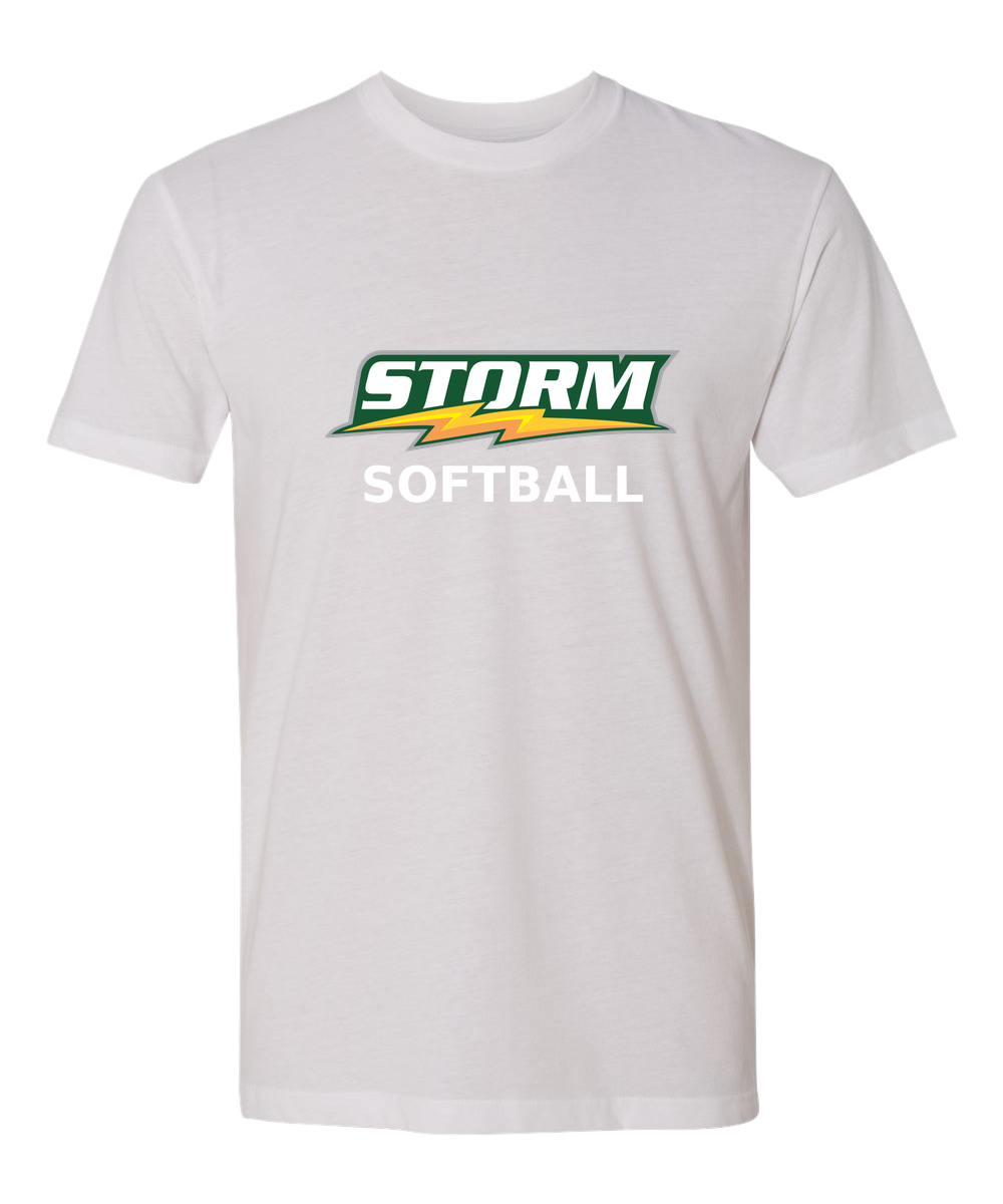 Sauk Rapids Rice Softball - White T-Shirt - Full Front