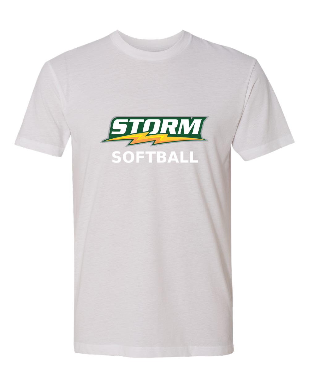 Sauk Rapids Rice Softball - White T-Shirt - Full Front